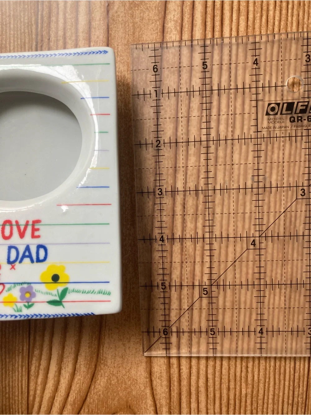 Vintage 90's I Love My Dad Ceramic Frame Daddy Father Crayon Primary Y2K